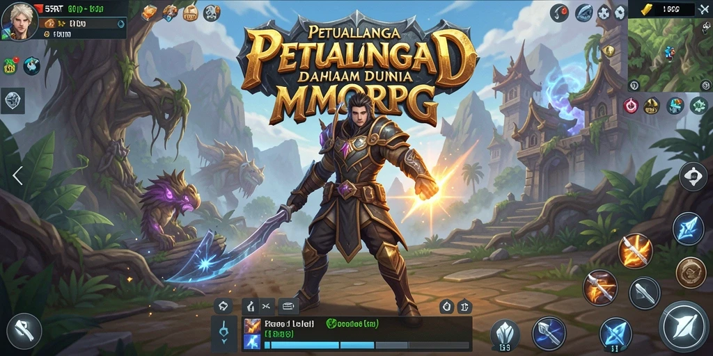 Tangkapan layar 55RT menampilkan aksi penuh di dunia MMORPG yang menakjubkan.