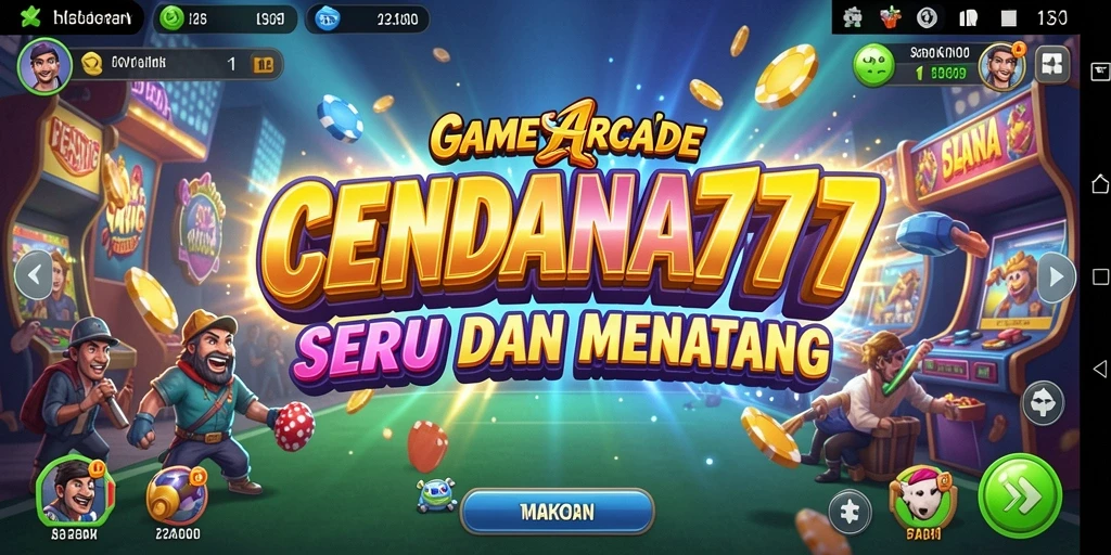 Tampilan gameplay CENDANA777 yang penuh warna dan menantang