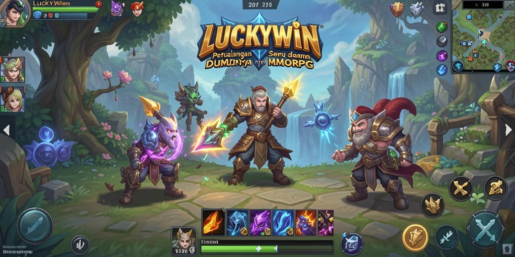 Tampilan gameplay <strong>LUCKYWIN</strong> dengan aksi pertarungan yang seru dan interaksi antara pemain.