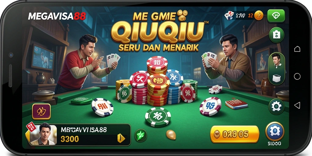 Tampilan gameplay menarik dari MEGAVISA88 dengan aksi QiuQiu yang mendebarkan.