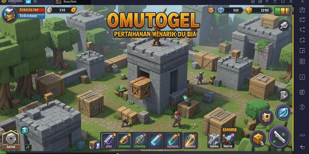 Screenshot OMUTOGEL menampilkan aksi seru Tower Defense.
